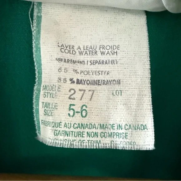 Vintage 80s | Green Classy Midi Long Sleeve Dress Gold Buttons | Size Medium - Picture 9 of 11